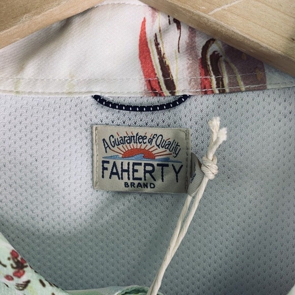 Faherty All Day Air UPF Button-Up Shirt Mens Size 2XL Tropical Breeze NWT $158 - Picture 7 of 15
